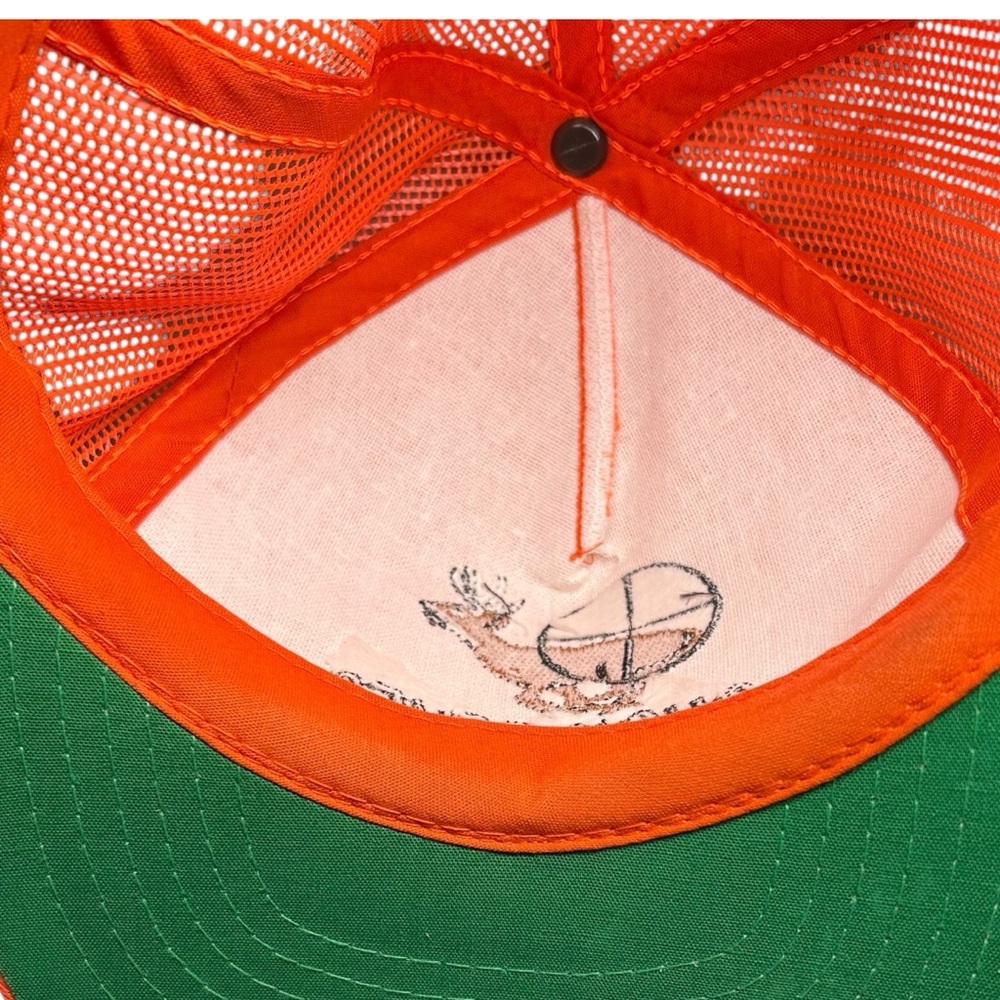 Vintage Buck Fever Hunting Hat | Blaze Orange Deer Snapback Trucker Cap‎ USA - Picture 9 of 11